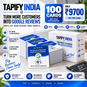 Tapify Google Review NFC Card Pack of 100 - Bulk corporate NFC review cards
