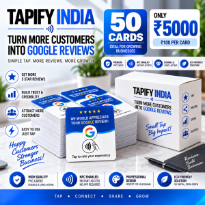 Tapify Google Review NFC Card Pack of 50 - Wholesale Google review cards