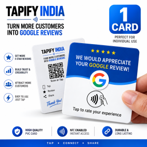 Tapify Google Review NFC Card - Smart contactless tap-to-review card